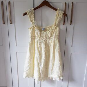 Princess Polly Dress Womens 12 Butter Yellow Lace Mini